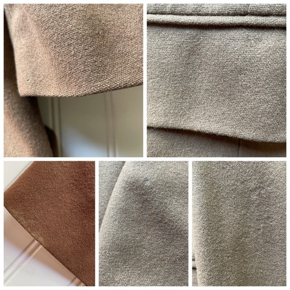 Oscar De La Renta Suit Blazer Jacket Wool Cashmere Brown Size 44L Business - Picture 7 of 12